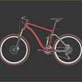 Red Mountain Bike with Modern Design Stylish Frame Large Wheels and Front Suspension