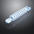 Blue And White Spiral Structure Component Designed For Spacecraft Missions