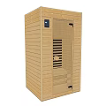 Wooden Shower Sauna Interior Design With Solid Wood Structure Door And Internal Seats