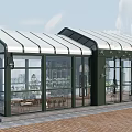 Outdoor Shower Sauna In Glass Sunroom With Comfortable Seating And Green Plants