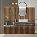 Modern sink basin combination 3d model