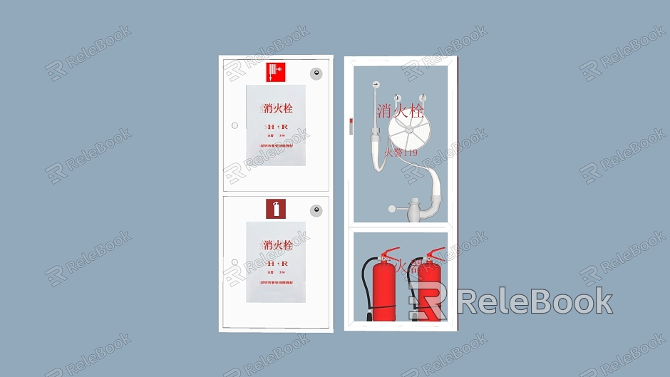 Modern fire fighting equipment fire hydrant box fire equipment box model