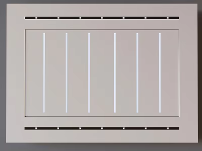 Modern Ceiling Design With Vertical Striped Panels And Recessed Decorative Edges 3d model