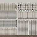 Light Gray Decorative Wall Panels With Various Textured Patterns And Designs 3d model