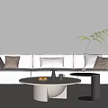 Sofa coffee table combination 3d model