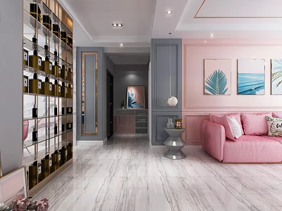 Light Luxury Beauty Salon Beauty Salon Away Skin Detection Zone 3d model