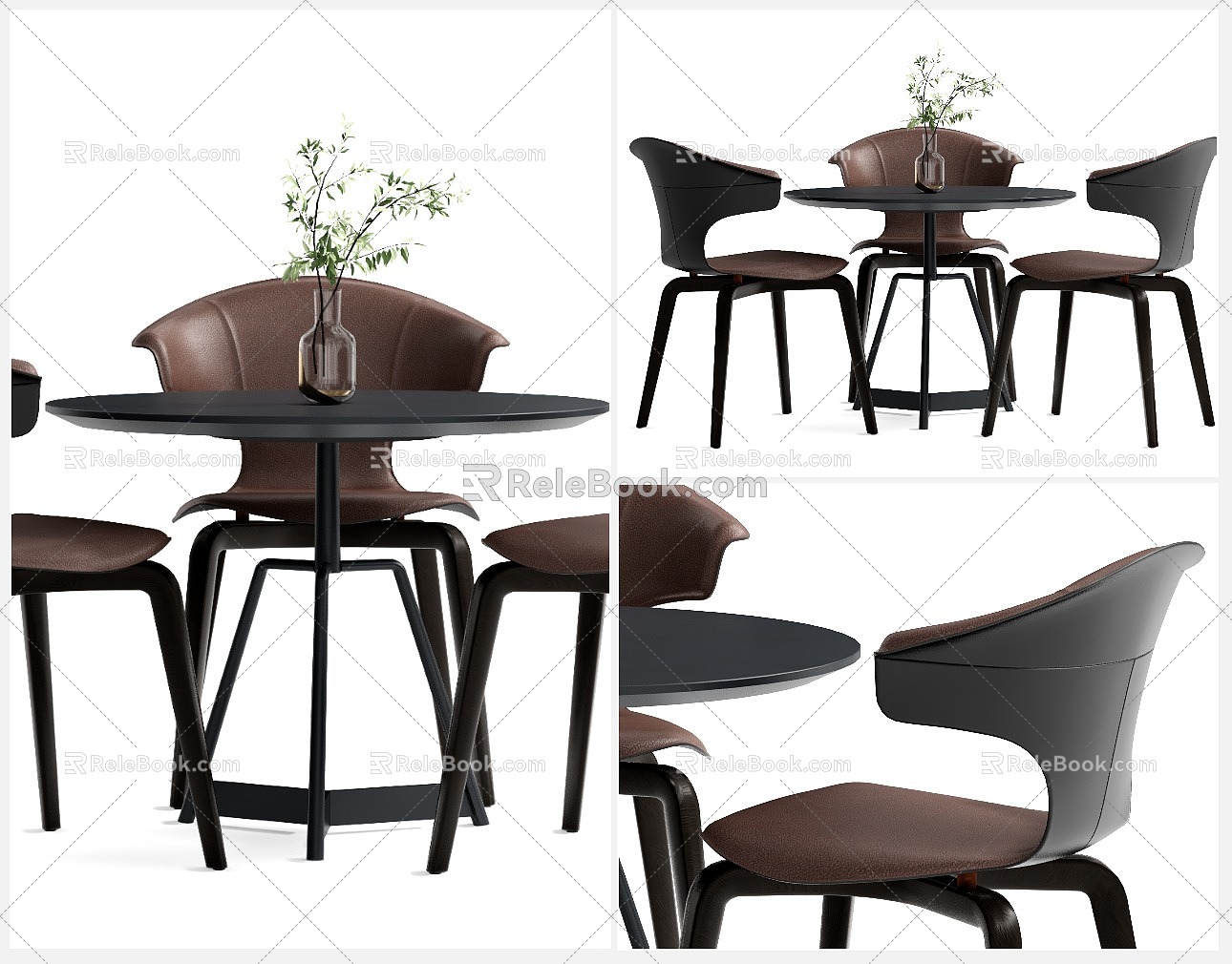 Modern Dining Table and Chair Combination model