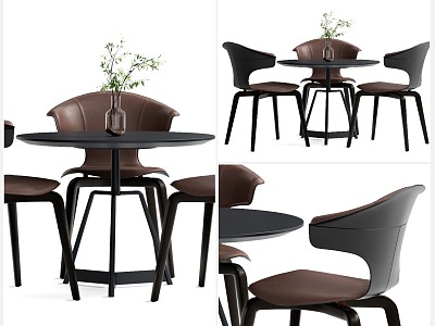 Modern Dining Table and Chair Combination model