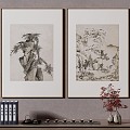 New Chinese Decorative Painting 3d model