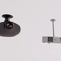 Projection Monitoring System with Ceiling Mounted Surveillance Camera and Projector