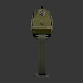 Industrial Metallic Foot Switch With Black Cable Green Strap And Switch Mechanism