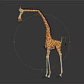 Elegant Giraffe Model With Glowing Lights Long Neck And Glass Crystal Decorative Design