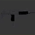 Modern Submachine Gun with Metallic Body Barrel Magazine and Tactical Grip Design