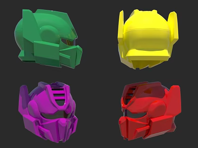 Mecha helmet up 3d model Mecha helmet up 3d model