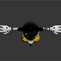 Game Movie Character With Stretched Arms Large Black Ears Red Shorts Yellow Shoes