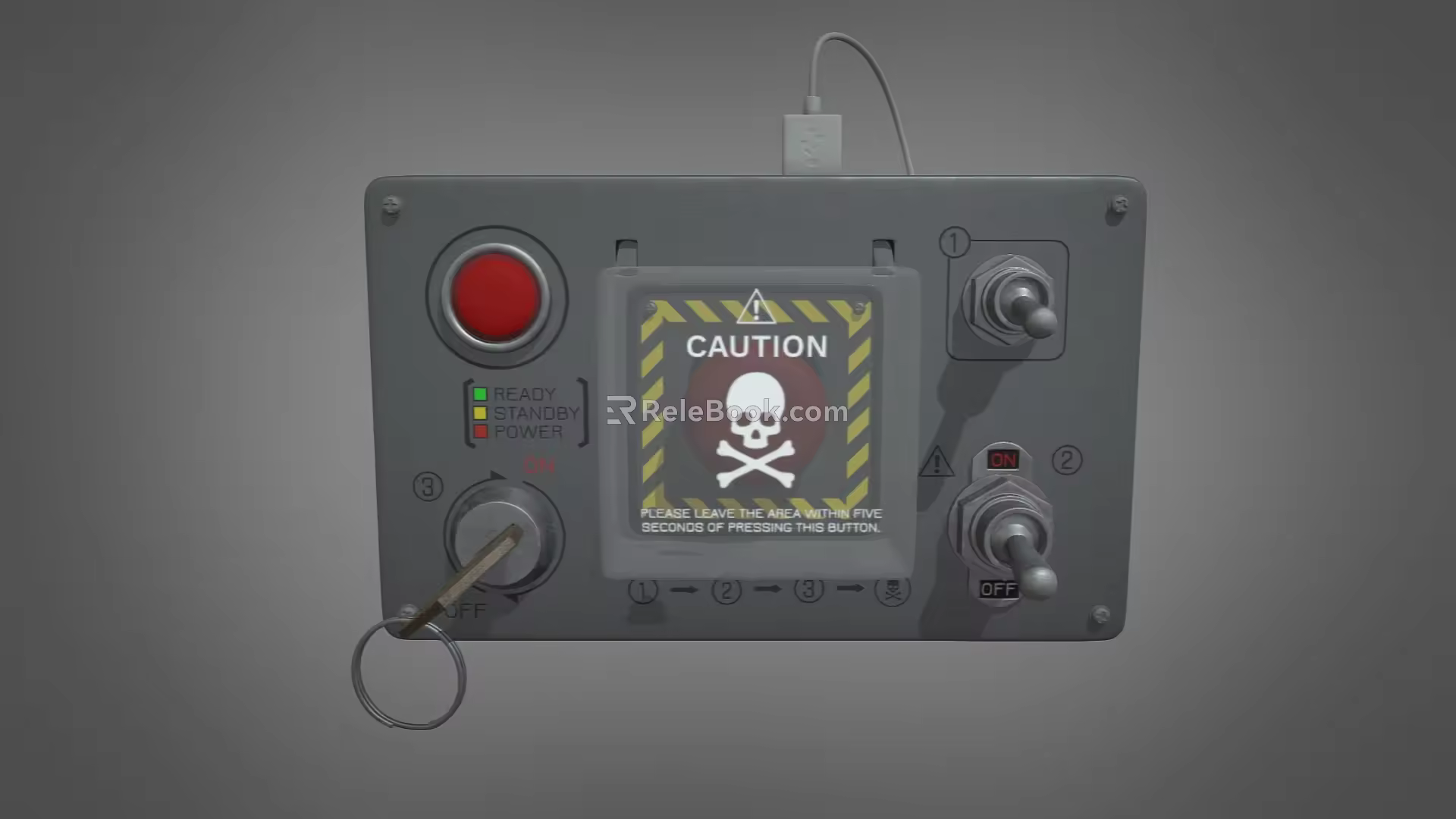 Time Bomb Timing Switch Timer Early Warning Radar Electronic Button Key Low Face Number Low Model Simple Model Game Sub-era Movie Level Realism 3d model