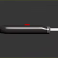 Sleek Metallic USB Flash Drive With Red Slider And USB Connector Design