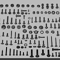 Assorted Hardware Tools Collection With Screws Bolts Nuts Washers And Metal Fasteners