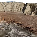 Beautiful Natural Landscape With Unique Rock Formations And Vast Arid Terrain