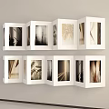 White Photo Frames Wall Decor With Multiple Minimalist Frames And Black White