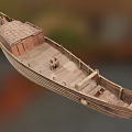 Traditional Handcrafted Wooden Boat With Classic Hull And Wooden Deck Cabin Design