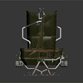 Green Spacecraft Lander Modules With Metal Landing Gear And Structural Components