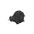 Industrial Gear Reducer Equipment With Black Metal Housing And Output Shaft