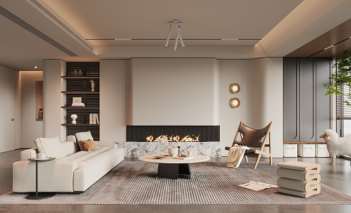 modern living room 3d model