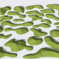 Garden Landscape Design Featuring Natural Irregular Green Grassy Terrain Shapes For Outdoor Decorative Ground Cover