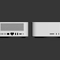 High Quality White Square Wireless Speakers with Modern Control Buttons and Ports
