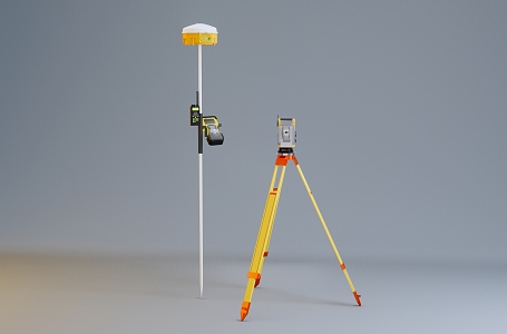 modern theodolite 3d model