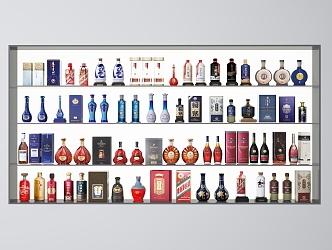 Modern Liquor Wine Bottle Wine Box Wine Liquor Wine Rack Wine Cabinet Maotai Wuliangye 3d model