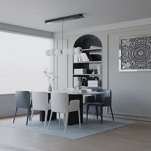 Modern dining table 3d model