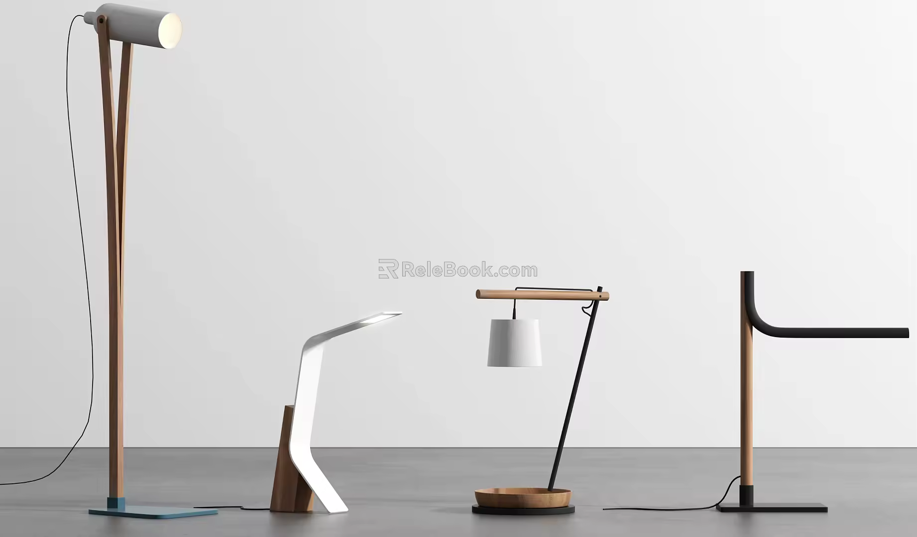 Nordic lamps combination table lamp floor lamp combination 3d model