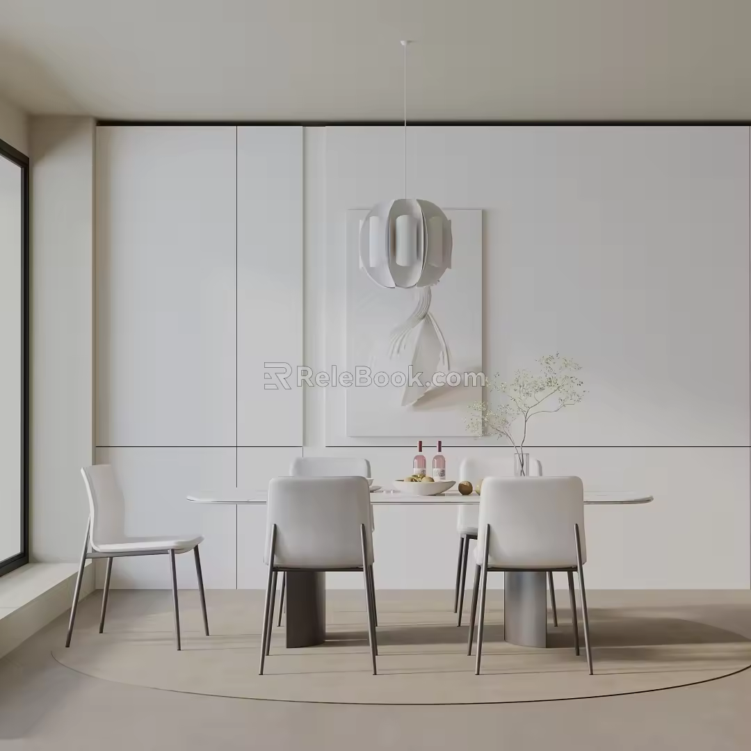 Modern table combination 3d model
