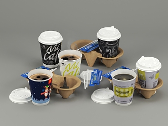 Modern coffee cup McDonald's coffee 3d model