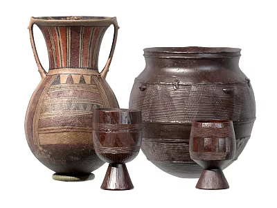 Quiet Ceramic Ware Ceramic Art Ornaments 3d model