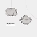 Elegant Pendant Lights With Distinctive Designs And Textured Paper In Off White On Gray Background