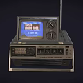 Vintage Panasonic Audio System With Display Screen Knobs Antenna And Control Panel 3d model