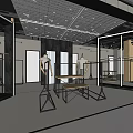 Modern Clothing Store Interior With Display Racks Mannequins And Mirrors