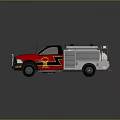 Red Military Vehicle With Stylish Design Functional Roof Equipment And Body Details