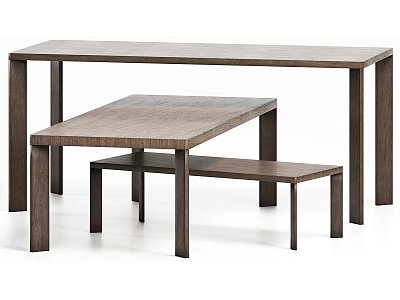 Modern Table Solid Wood Table 3d model
