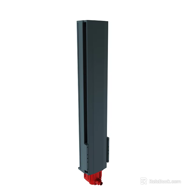 Black Vertical Metal Stand Structure Featuring Durable Design For Industrial Use 3d model