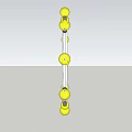 Modern Stylish Decorative Light With Round Design And Yellow Decorative Balls For Home Decoration