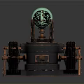 Vintage Industrial Lighting Combination With Spherical Glass Lampshade And Copper Metal Frame