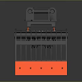 Industrial Black Multi Claw Mechanical Equipment With Red Illuminated Gripping Parts