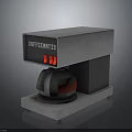 COFFEEMATIC Modern Coffee Maker Electronic Appliance With Red Accents And Sleek Design