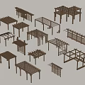 Wooden Lattice Garden Structures Featuring Various Outdoor Pergola Designs And Styles