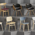 Modern Stylish Accent Chairs With Various Designs Different Colors And Wooden Frames