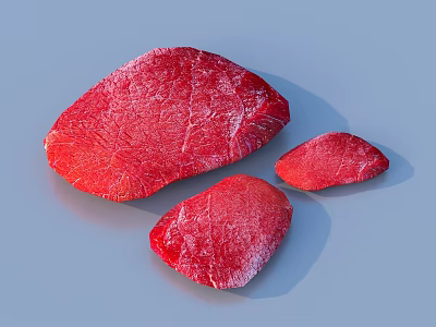 meat meat pork beef lamb meat slices food 3d model